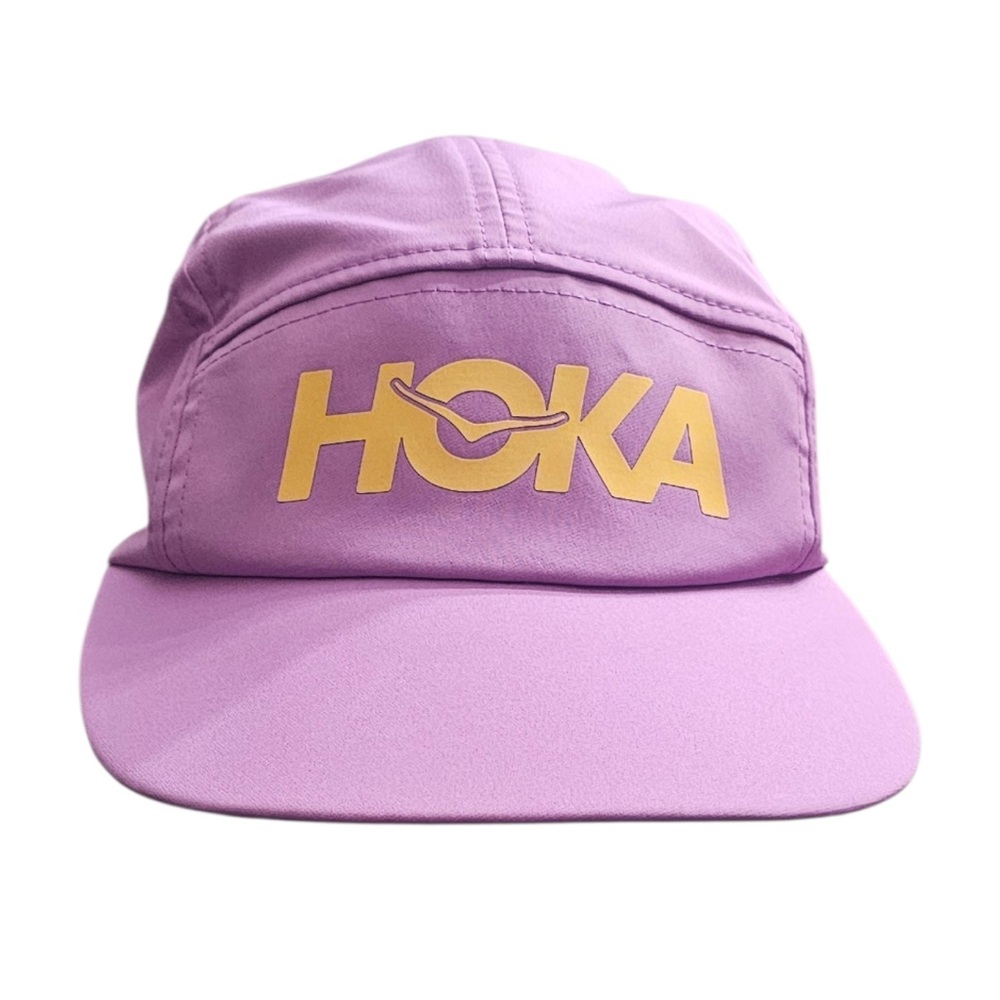 Hoka Lavender Cap with Yellow Logo